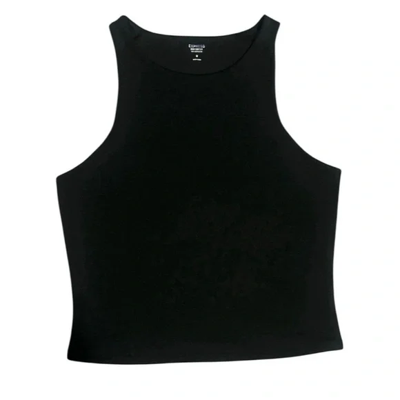 Express Body Contour High Neck Cropped Tank - Picture 2 of 4